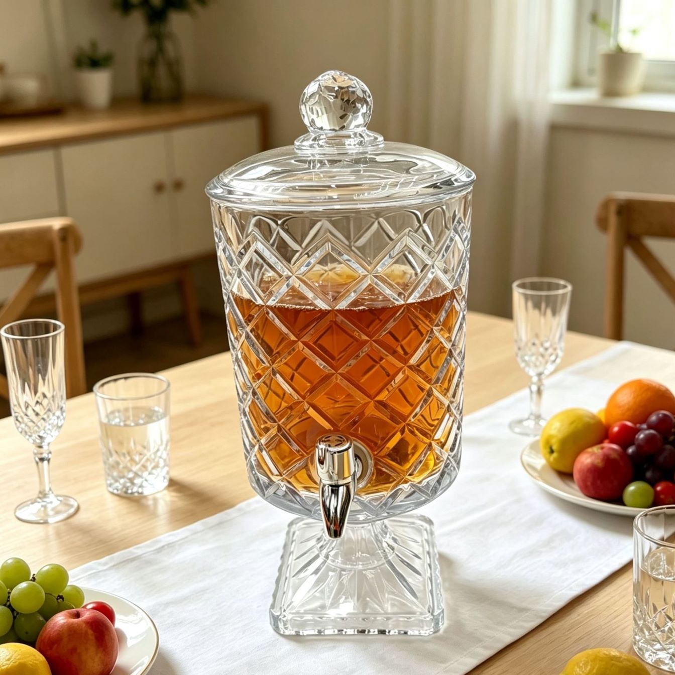 Bình thủy tinh cúp vòi nhựa cúp vòi nhựa 4.5L (310588LXT) (2)