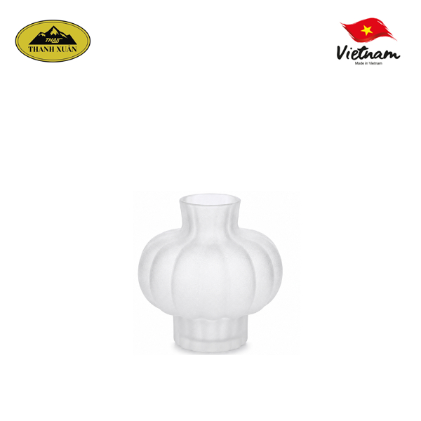 Lọ hoa thuỷ tinh dáng lồng đèn nhỏ (Trong mờ) - 6.5x16x15cm