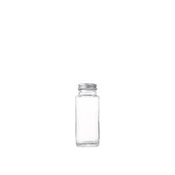 Chai thủy tinh vuông nắp nhôm - 250ml (Loại dày)