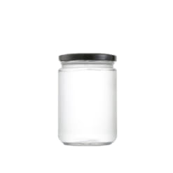 Hũ thủy tinh tròn trụ - 500ml - Nắp thiếc 82mm