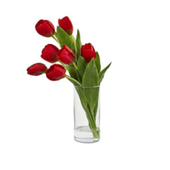 Lọ hoa thủy tinh dáng trụ tròn 12x20cm - M. Mài